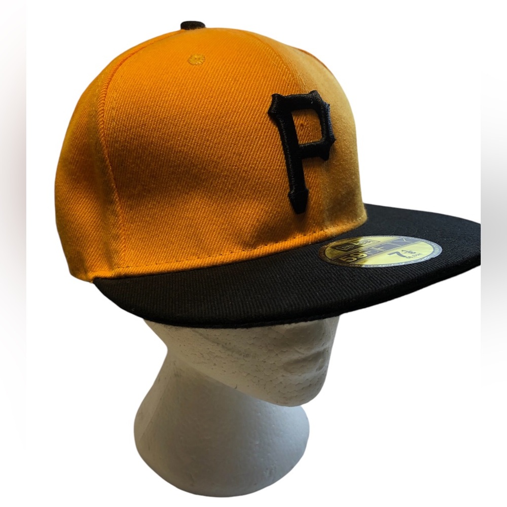 Pittsburgh Pirates New Era 59FIFTY Fitted Hat - Gold Black 7 1/8 MLB Wool